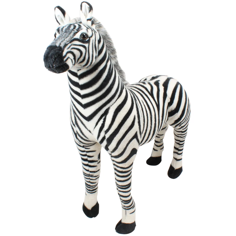 Dorimytrader 110cm Огромный симулятор Animal Standing Zebra Plush Realistic Great Baby Gift Бесплатная доставка