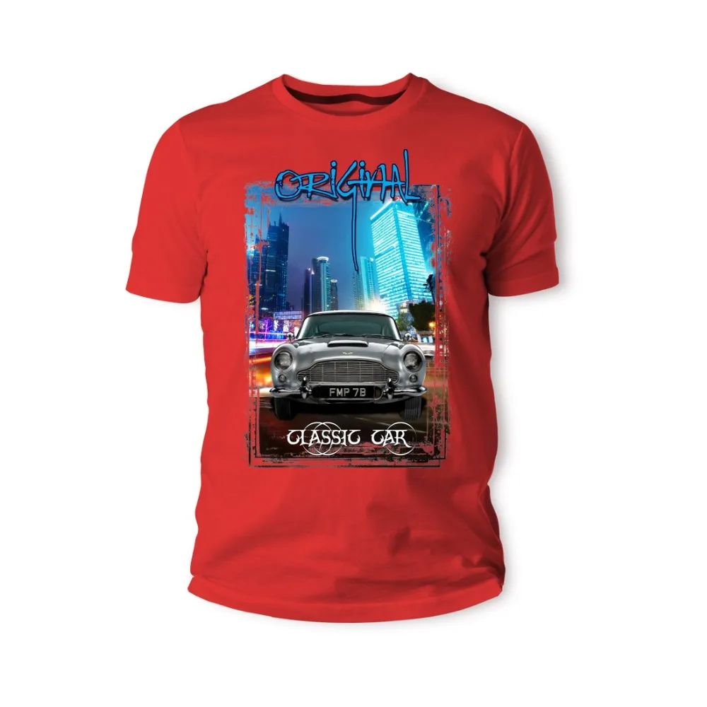 British Classic Legend Car Db5 Grau Auto Youngtimer Oldtimer Herren Famous Brand Design Summer New Print Man Cotton Fashion Tees |