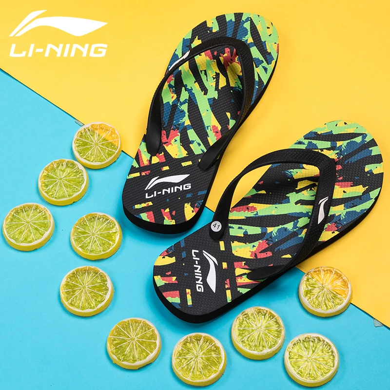 Ceny Li ning mężczyźni Athletic Pro graficzne sandały plaża odkryty podszewka lekkie oddychające buty sportowe kapcie ALSP007 XMT308