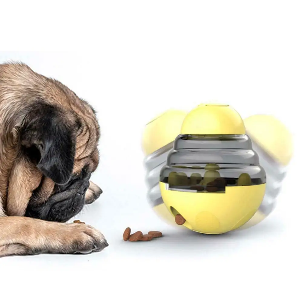 Интерактивная собака кошка еда лакомство шарик-игрушка для питомцев смешной тряски утечки пищевой контейнер щенок медленная еда миска кормушка игрушки неваляшки - Цвет: I