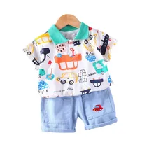 T shirt et short pour enfants, vêtements d'été à la mode pour bébés garçons et filles, 2 pièces/ensembles