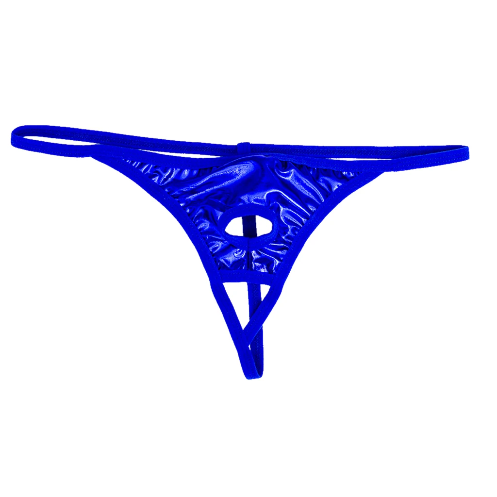 Men Open Front Studded Pouch G-string Underwear Thong Briefs