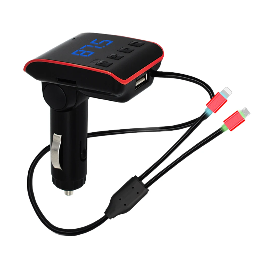 FM передатчик Aux модулятор BT 4,2+ EDR Handsfree Car комплект автомобильный аудио MP3 плеер Micro USB и 8-контактный зарядный Автомобиль RV ATV Зарядное устройство