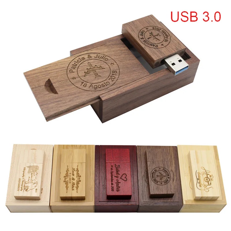 Usb флеш-накопитель TEXT ME usb3.0 Maple wood + box 4 ГБ 8 16 32 maple usb 3 0 деревянная гравировка