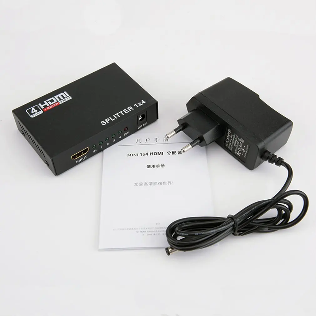 HDMI сплиттер HDCP 4K 1x2 Out усилитель сигнала мощности 1080P 3D 1x4 аудио сплиттер HDMI конвертер HDMI адаптер