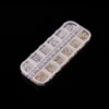 1 Boxed 12 Grids Rose Gold 3D Alloy Metal Nail Rivets Charms Nail Studs Nail Ornament Heart Star Moon Cross Nail Art Decorations 2