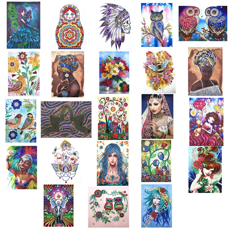 

5D Special Shaped Diamond Painting Embroidery Needlework Rhinestone Crystal Cross Craft Stitch Kit DIY