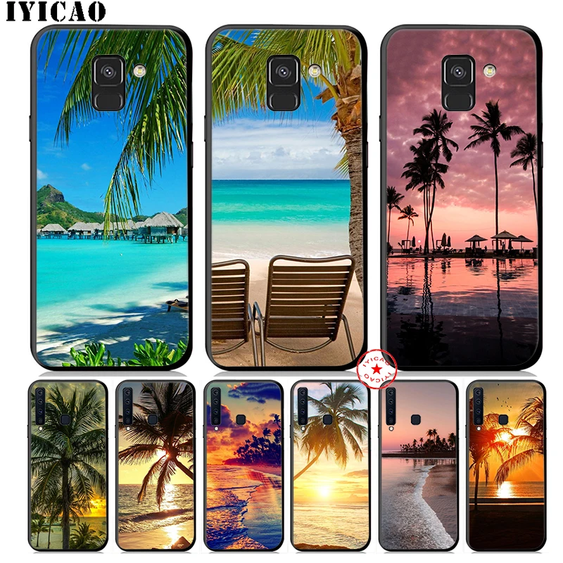 IYICAO Летний Пляжный мягкий чехол для samsung Galaxy A9 A8 A7 J6 A6 Plus 2018 A5 A3 2016 2017 силиконовый |