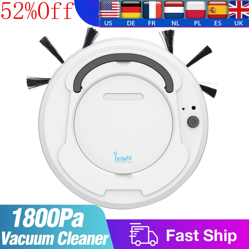 Smart Floor Vacuum Cleaner 3-In-1 Auto Rechargeable Sweeping Robot 1800Pa Xiaomi Dry Wet | Бытовая техника