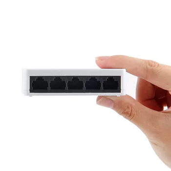 

5 Ports Mini Ethernet RJ45 10/100Mbps Network Switch Hub Portable Travel Lan Hub for PC PS4 XBOX NS Switch
