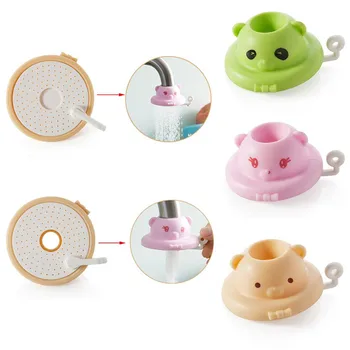 

360 Large water output area Rotate Water Saving Tap Kawaii Cartoon Faucet Home Kitchen Accessories Silicone & Plastic Material
