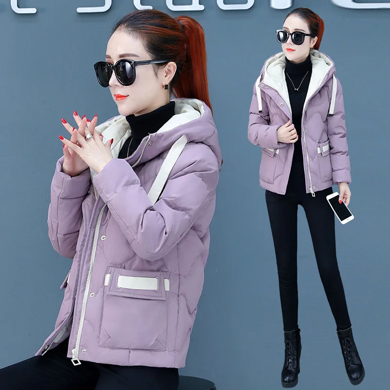 

Cotton Coat Women's 2019 Winter New Style Short Korean-style down Jacket Cotton-padded Clothes Winter Thick Coat Versatile Slimm