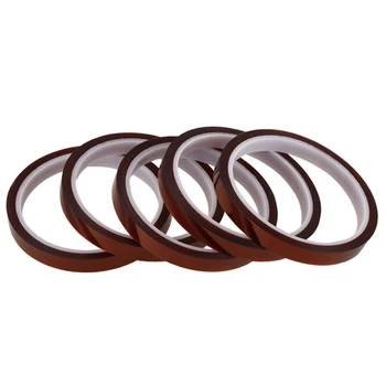 

5 Rolls 10mm*3 Heat resistant tape for sublimation Transfer Thermal,brown-color