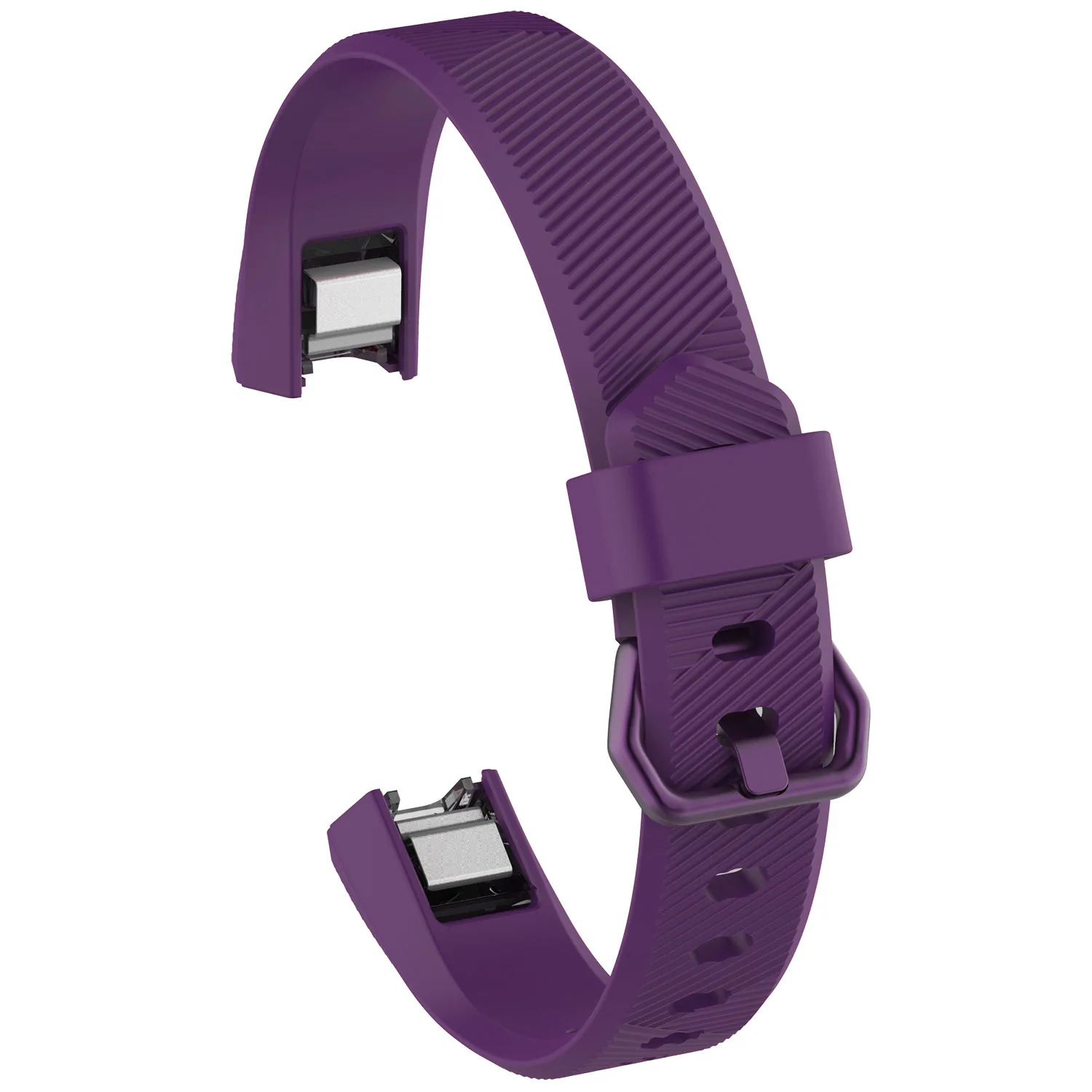 High Quality Soft Silicone Secure Adjustable Band for Fitbit Alta HR Band Wristband Strap Bracelet Watch Replacement Accessories - Цвет ремешка: dark purple