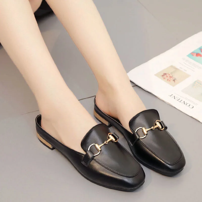 

Shoes Women's 2019 Spring Summer ~~~ New Style ~~~ Korean-style Versatile Slipper Lazy ~~~ Shoes Low Heel Slipper Foot Covering