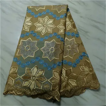 

STILL FLY gold cotton lace fabric 2019 latest swiss voile lace soft swiss voile lace in switzerland for dress 5yards/lot