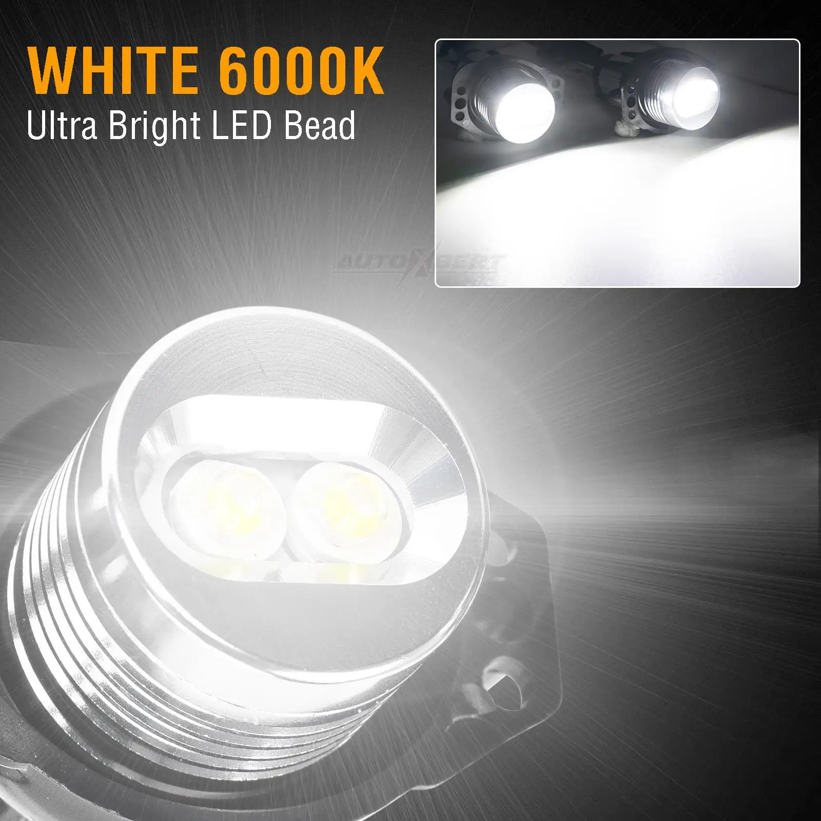 2Pcs ڵ LED õ   Ϸ   Ʈ    BMW 3 ø E90 E91 2005-2008 ׼ ȭƮ 6000K