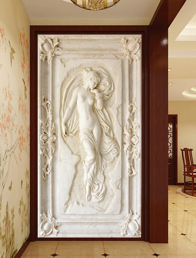 [Self-Adhesive] 3D Naked Lady Embossment WG925 Wall Paper mural Print Decal Murals Belly | Строительство и ремонт