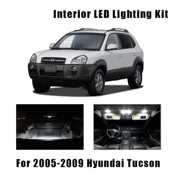 

12 Bulbs White LED Car Map Dome Light Interior Kit Fit For 2005-2007 2008 2009 Hyundai Tucson Trunk License Plate Courtesy Lamp