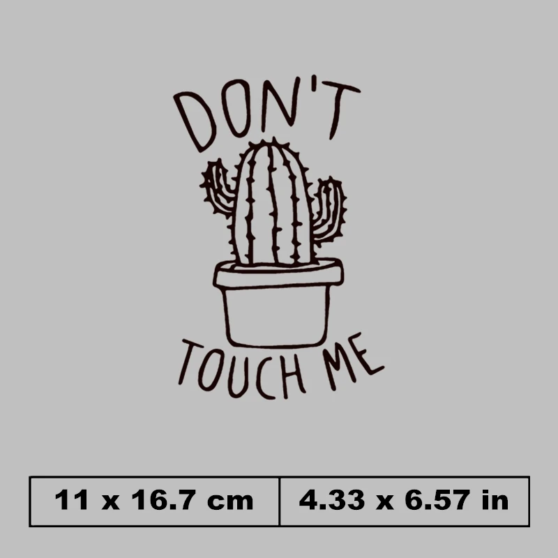 Модные забавные нашивки с принтом кактуса надписями Don't touch me наклейки