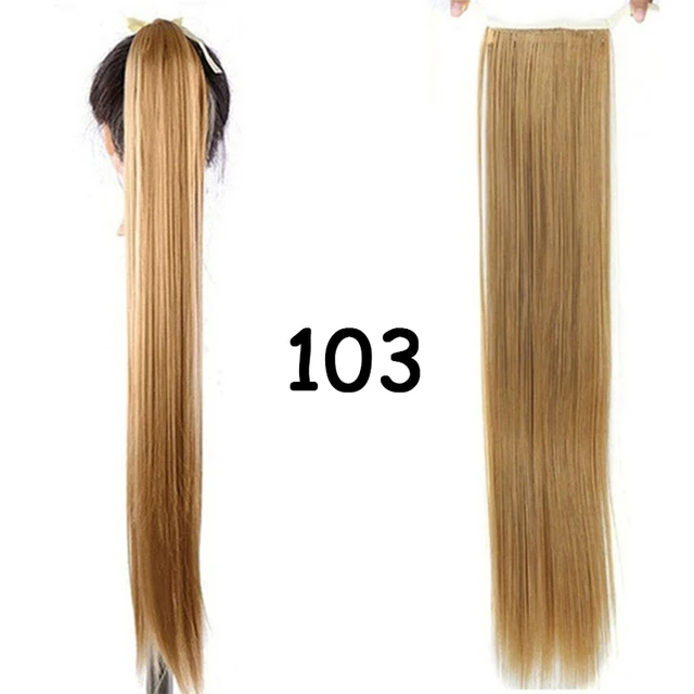 Corn Wavelength Ponytail Synthetic Fake Bandage Hair Extension Black-tailed Blond Girl Heat-resistant Ladies Special Extra Long T1/35