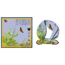 

2021 Fashion Small Square Scarf Twill Silk Women Shawl Lady 53*53cm Butterfly Chinese Bandana Foulard Girl Present