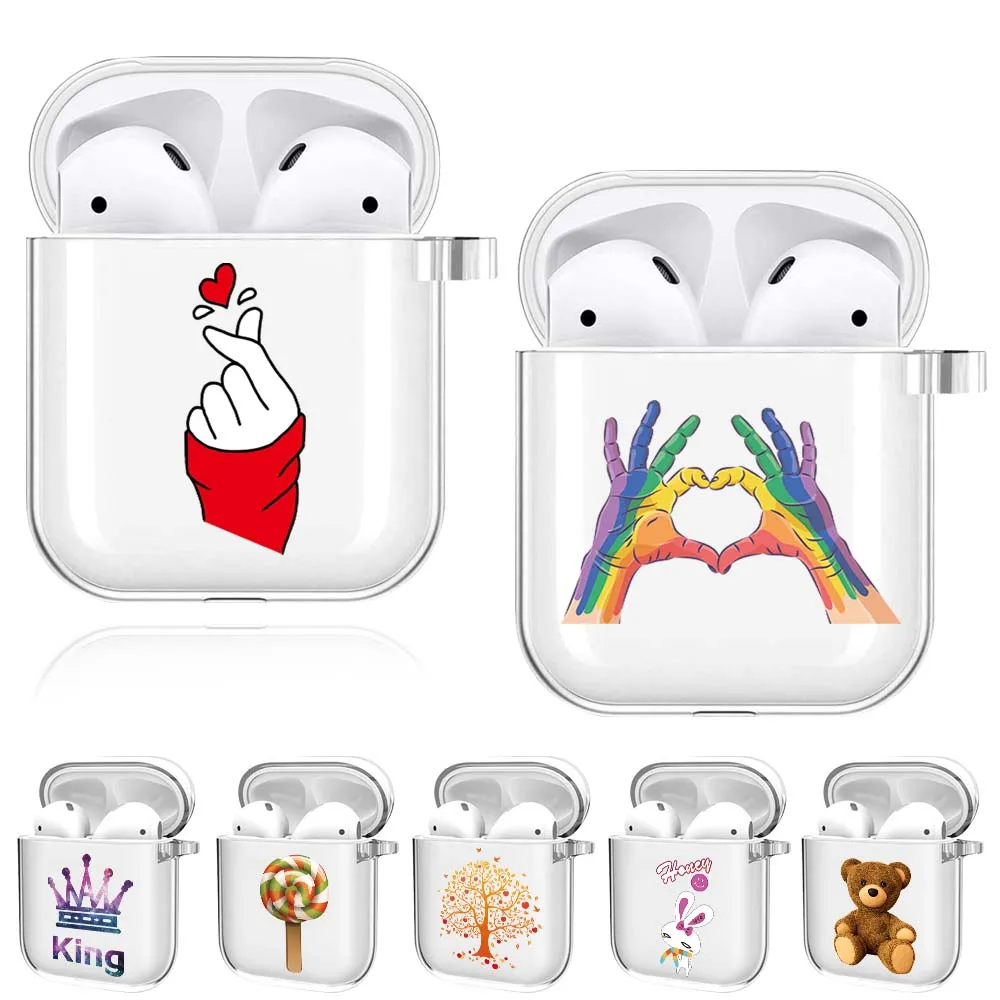 

Soft Silicone Cases for Apple AirPods (2nd Generation)/AirPods (1st Generation) Clear Case Soft Cartoon Pattern Silicone Case