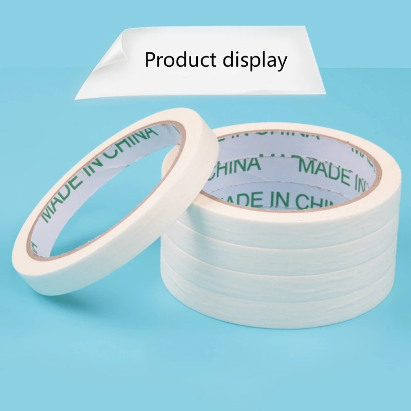 C90C White Masking Tape 21.87yard Per Roll Painter Masking Tape Painting Tape Adhesive Paper Tape for Painting Packaging 4