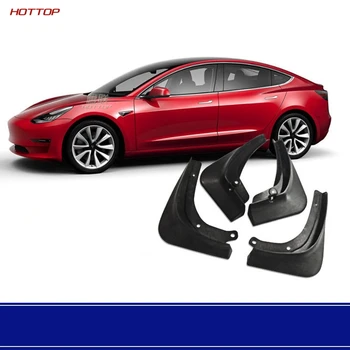

4Pcs / Set Car Mud Flaps Front Rear Mudguard Splash Guards Fender Mudflaps For Tesla Model 3 2016 ~ 2019
