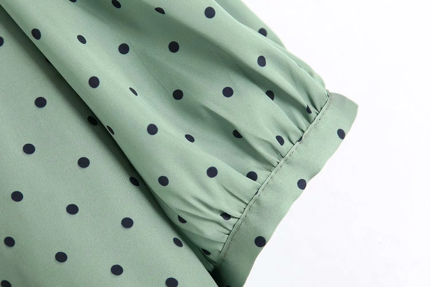 Женский Повседневный комплект из двух предметов в горошек с v-образным вырезом, плиссированные юбки миди с высокой талией