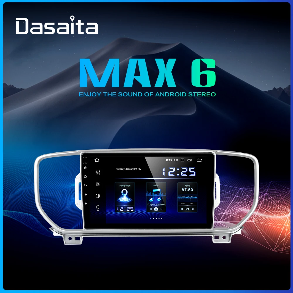 Dasaita " автомобиль Multimidia Android 9,0 для Kia Sportage стерео Bluetooth GPS HDMI MAX6 4 Гб ram