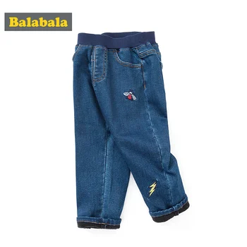 

Balabala pants Baby boy trousers children's spring 2020 new children's clothing casual jeans plus velvet warm