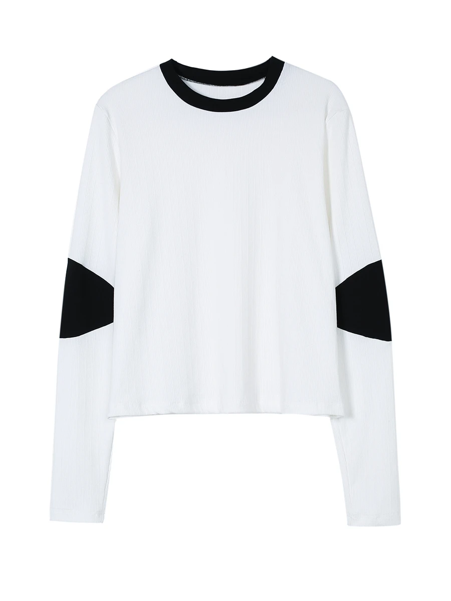 XITAO элегантное с круглым вырезом футболка с длинным рукавом комплект из двух Цвет лоскутное одеяло плюс Размеры Топ корейский стиль Женская одежда ZYQ1915 - Цвет: see picture  ZYQ1915