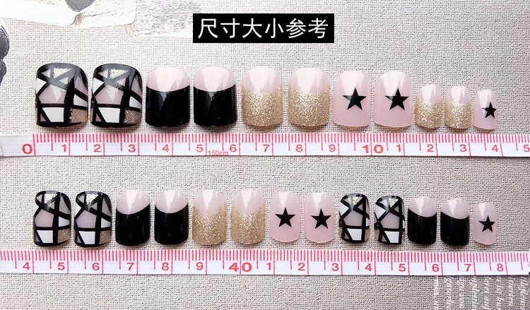 Наклейки для ногтей поддельные набор наклеек на ногти Короткие южнокорейские девчачьи серии милый щенок ногтей наконечник готового продукта накладные ногти с покрытием продукт S