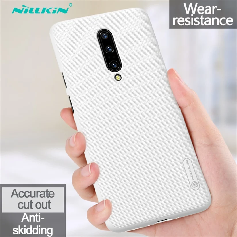White Для OnePlus 7 Pro Чехол OnePlus7 чехол Nillkin Super Frosted Shield жесткая задняя панель из поликарбоната защитный чехол для телефона OnePlus 7 Pro - Цвет: White