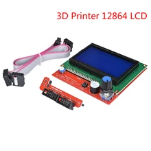 For 3D Printer 12864 LCD Screen Display Control Ramps Smart Parts 1.4 Controller Panel Monitor Motherboard Blue Module anet a6 e10 3d printers mainboard v2 0 12864 lcd smart controller for a6 e10 motherboard ramps 1 4 reprap prusa 3d printer parts