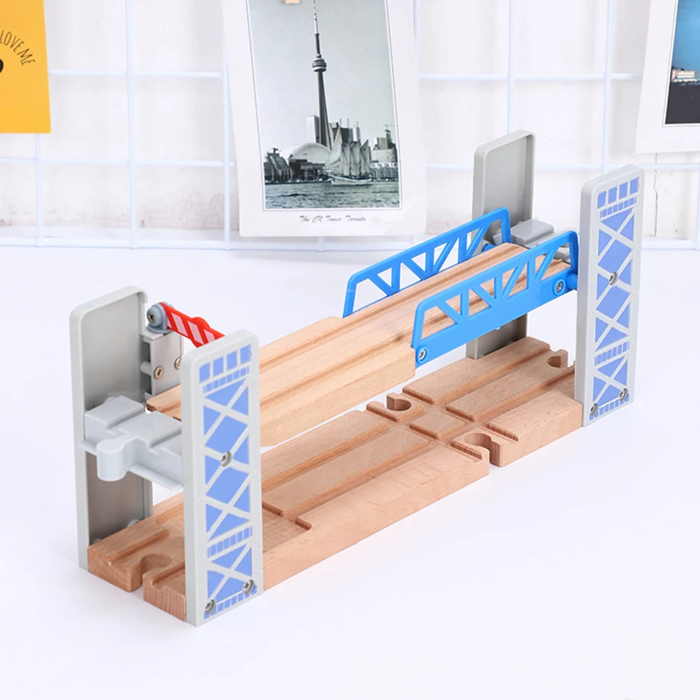 Деревянный двухэтажный мост эстакада игрушка DIY поезд треков железнодорожная сцена аксессуар