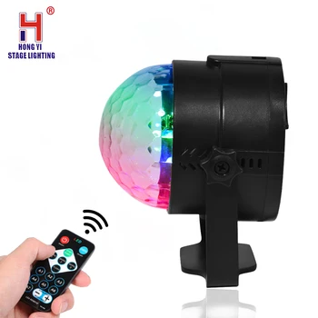 

Dj Lights 3W Led Crystal Magic Ball Light Sound Activated Light With Remote Control For Disco Ktv Club Show