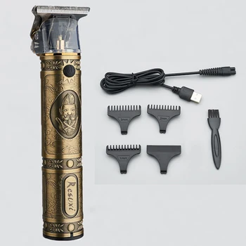 

New Professional Hair Clipper Barber Hair Trimmer 0mm Gap Hair Shaving Machine Cordless Edge Electric Hair Cutting Machine