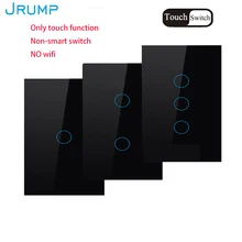 JRUMP American Standard Touch Wall Light Switch Luxury Glass Touch Screen, No WiFi, Not a Smart Switch.
