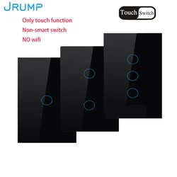JRUMP American Standard Touch Wall Light Switch Luxury Glass Touch Screen, No WiFi, Not a Smart Switch.