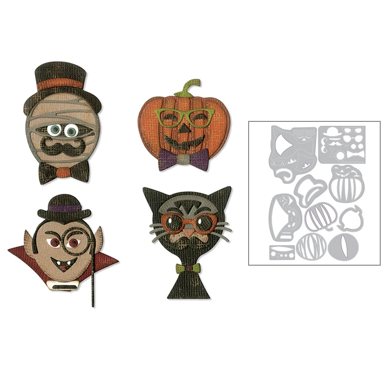 

2020 New Hot Halloween Metal Cutting Dies Pumpkin Scrapbooking and Stencils Mummy For 3D Foil Cat Die Cut Crafts Sets No Stamp