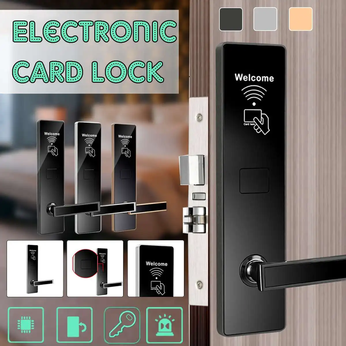 Electric Bolt Lock Magnetic Card Door Lock Electronic Door Lock for Home Hotel Apartment Security System Intelligent Smart Lock