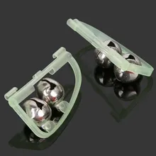 2pcs Fishing Rod Fluorescent Pole Tip Clip Twin Bell  Alarm Alert Ring Glow In The Dark Fishing Tackle Box Accessory Pesca tool