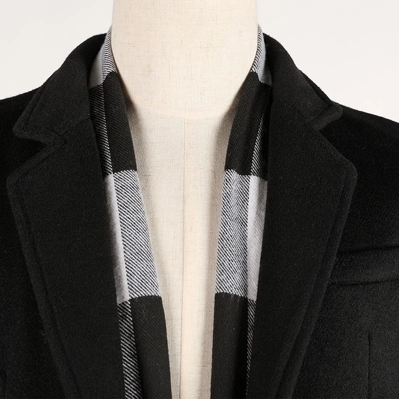 Goede Een Lange Jas Onder De Knie, Winter Mannen Wollen Wollen Jas, Heren Jas Windjack, mannen Jassen,, Wollen Jas Mannen Lange Jas Mannen