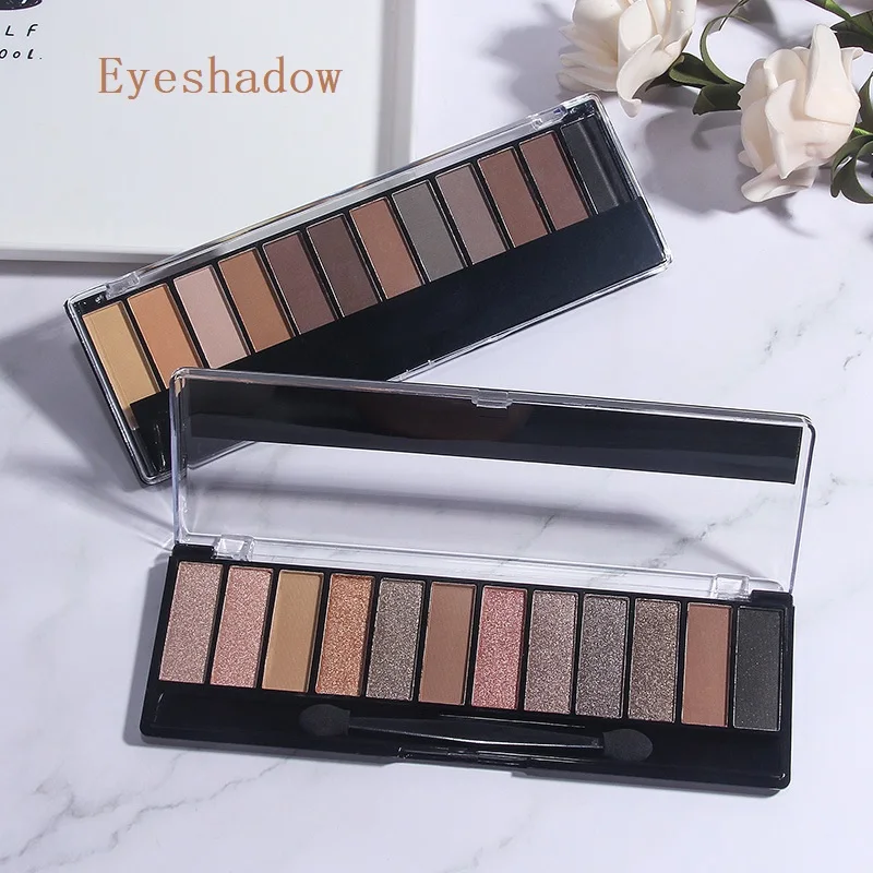 Новинка поднос для теней век sunset Rose 12 цветов начинающих матовый цвет макияж