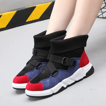 

Winter high-top women's shoes student running shoes plus cotton sneakers All-match Fashion Hot sale zapatos de mujer MV-34