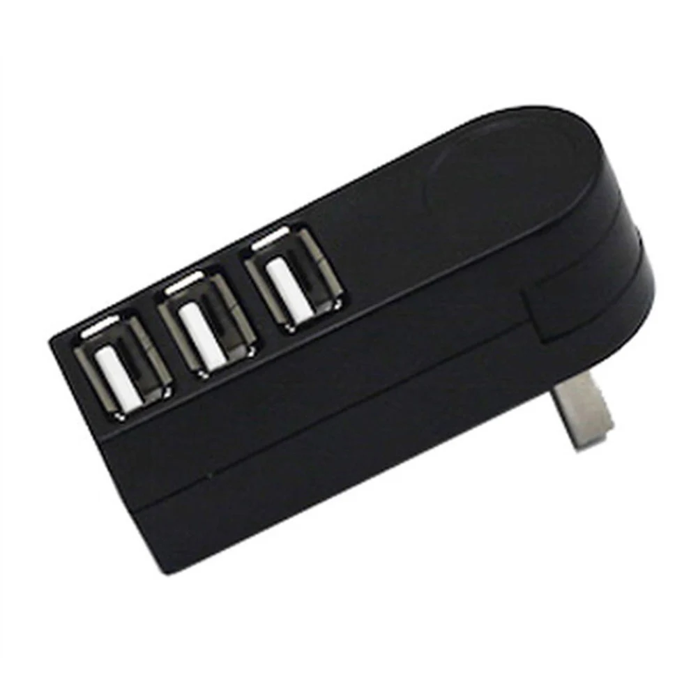 Мини-Сплиттер расширительный поворотный 3 порта USB 2,0 мульти расширительный концентратор переходник разветвитель высокая скорость для ПК ноутбук компьютер