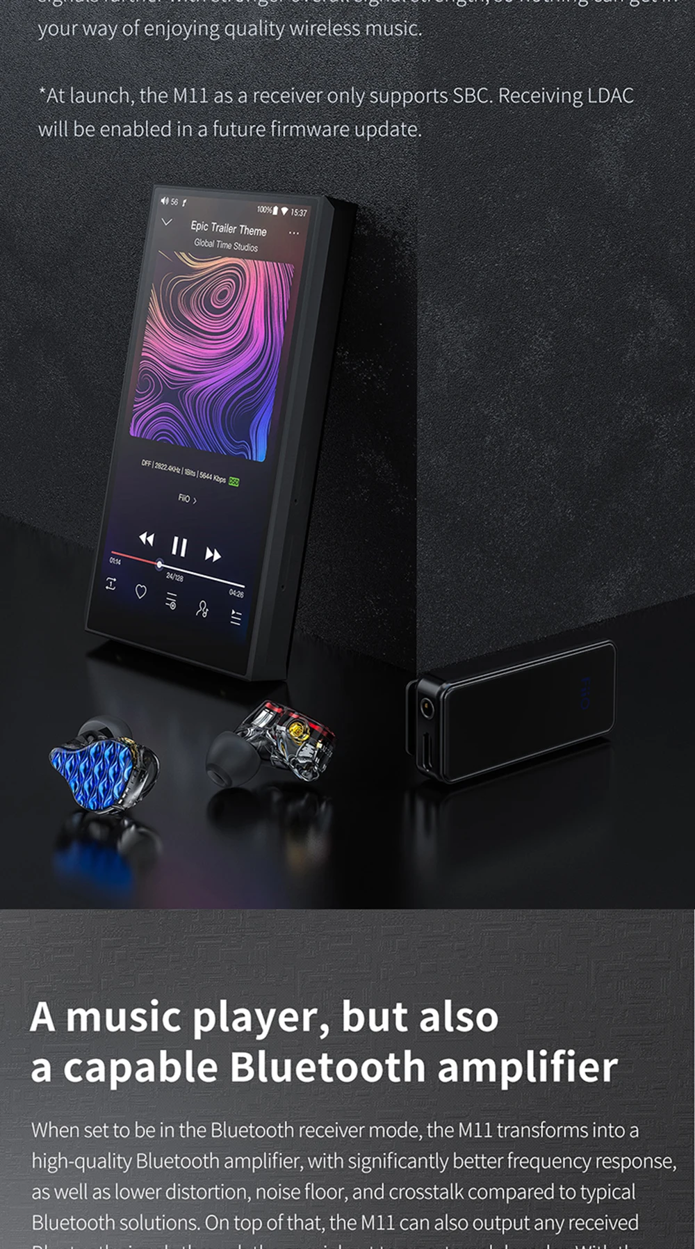 Android-based M11 аудио Bluetooth HIFI без потерь портативный музыкальный плеер MP3 USB выход/Поддержка wifi/Air Play/Spotify Bluetooth 4,2