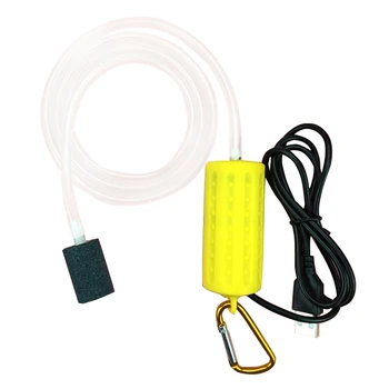 

Usb Mini Aeration Pump Air Pump Aquarium Aerator Ultra Quiet Mini Fish Tank Go Fishing Oxygen Pump ——Yellow